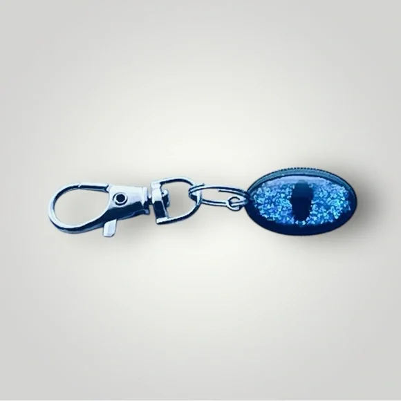 𝑯𝒂𝒏𝒅𝒎𝒂𝒅𝒆 Blue Dragon Eye Keychain w/Gift Bag - Picture 9 of 9